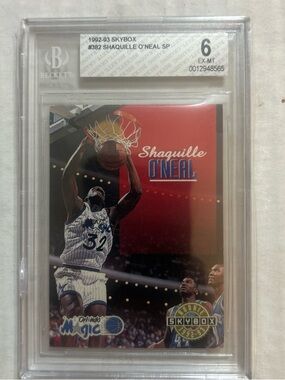 1992 Skybox Shaquille O'neal Beckett 6 EX-MT Rookie Card RC